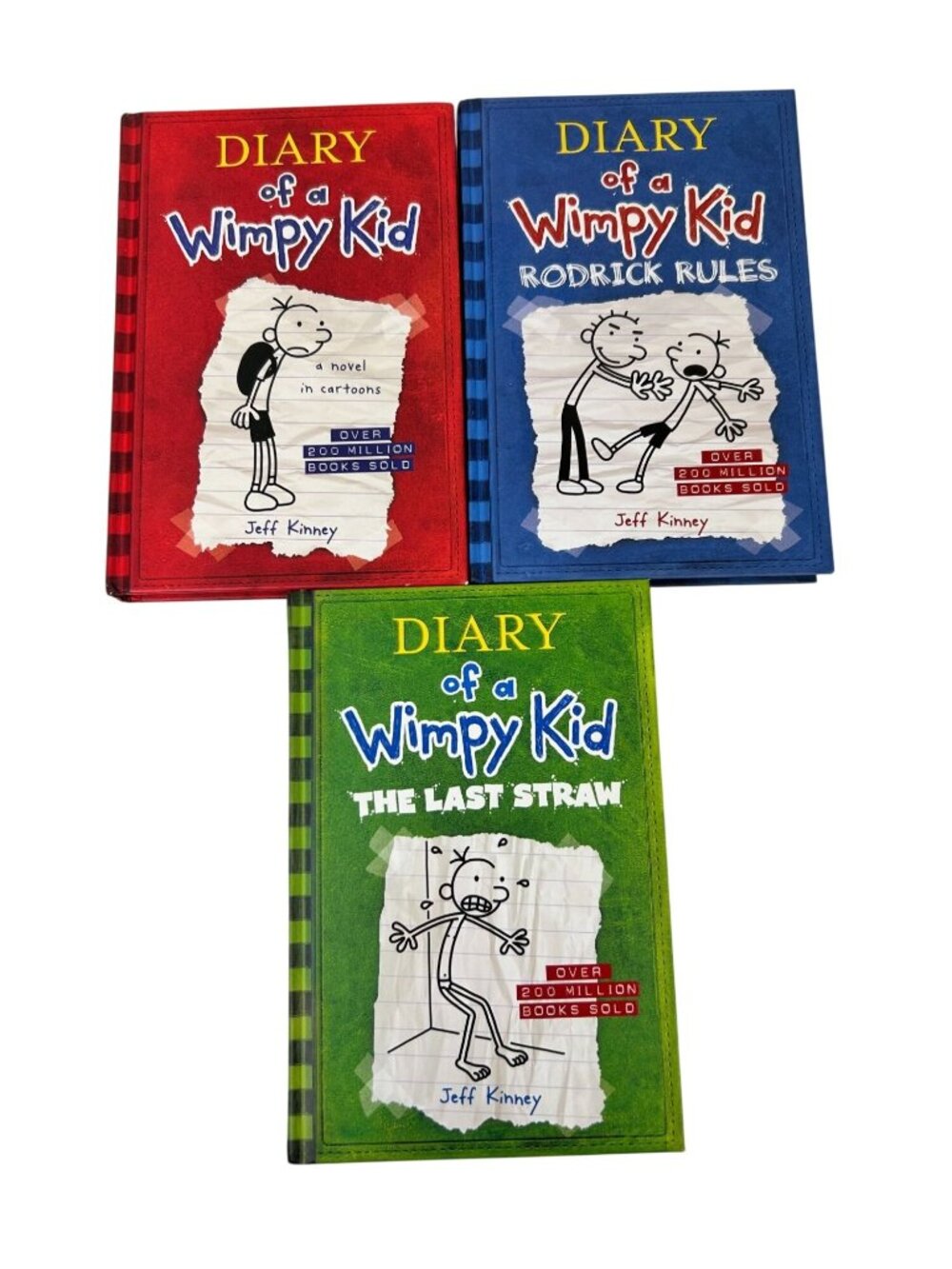 Diary of a Wimpy Kid Books 1-3 Hardcover Jeff Kinney USA Humor Middle School
